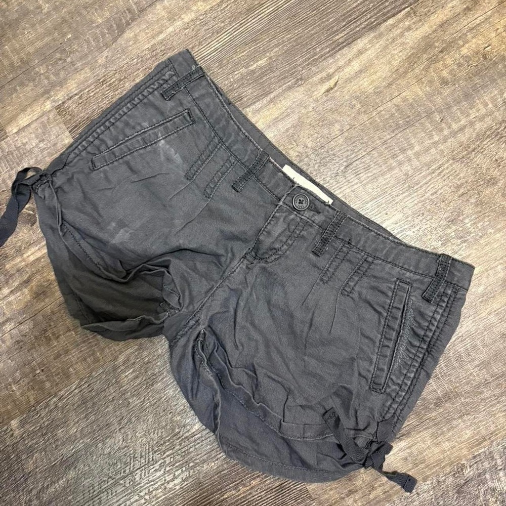 Y2K Abercrombie &‎ Fitch Charcoal Tie Side Utility Shorts Size 14